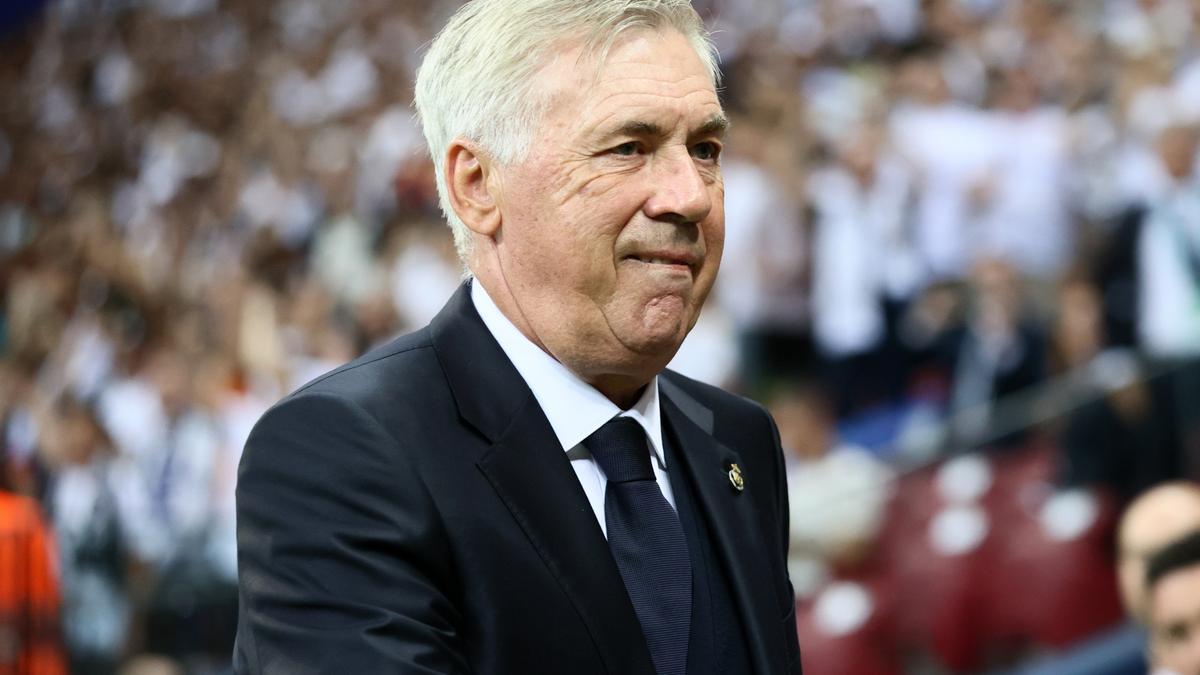 Carlo Ancelotti, durante la Supercopa de Europa.