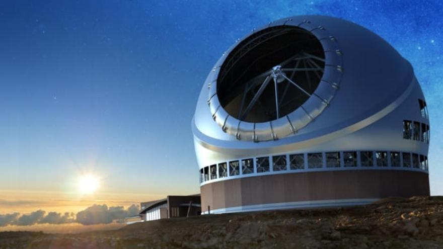 Recreación del Telescopio de Treinta Metros.