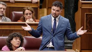 Gabriel Rufián, ERC. durante la sesión de control al Gobierno en el Congreso de los Diputados.