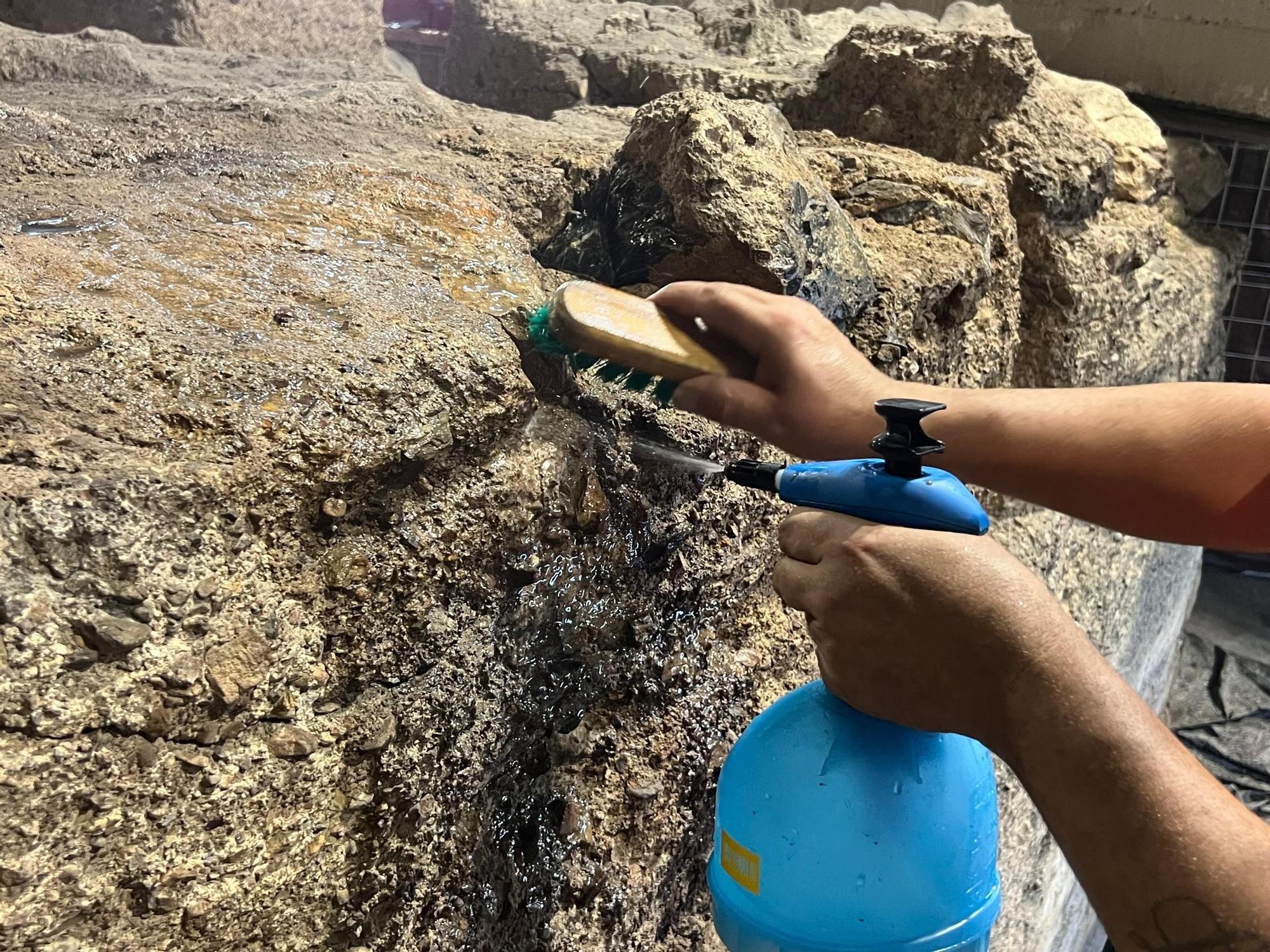 Inicia la reecuperación de la Muralla del Sol, ubicada bajo La Glorieta de España en Murcia