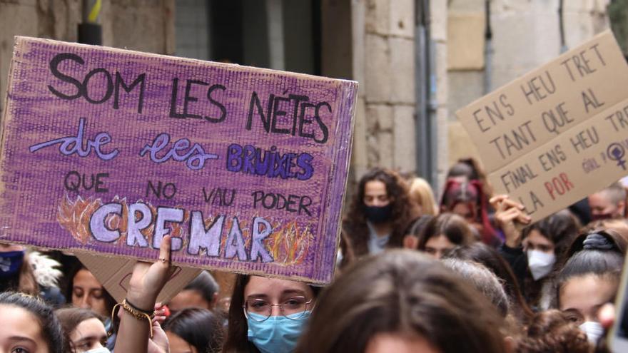 Imatge de la manifestació convocada pel SEPC a Girona