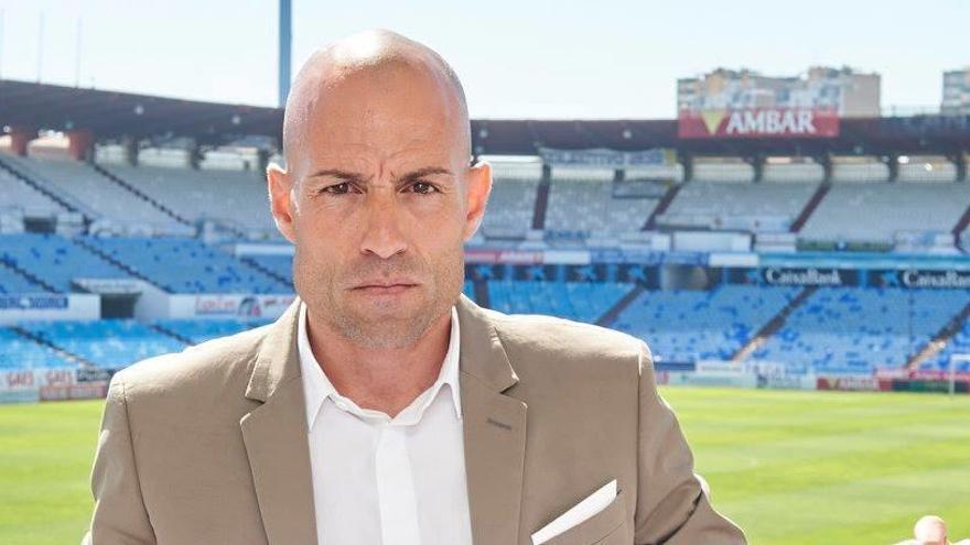 César Láinez, en su presentación como nuevo técnico del Real Zaragoza