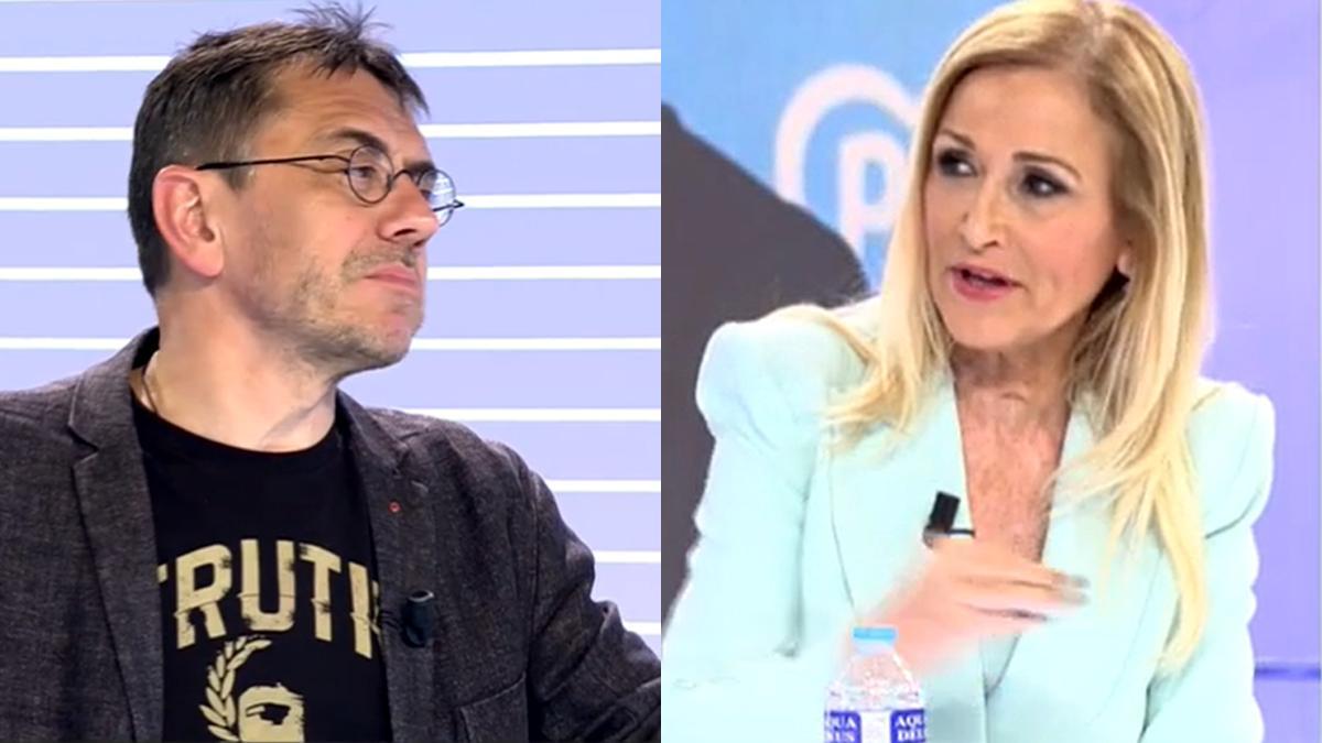 Juan Carlos Monedero y Cristina Cifuentes.