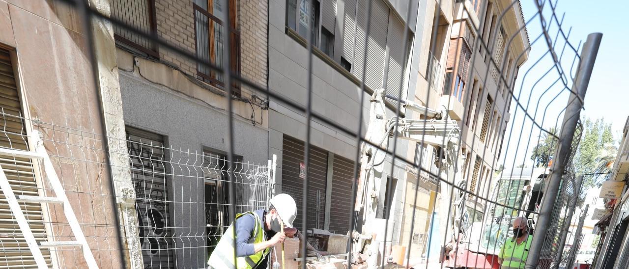 Una imagen de las excavaciones en la calle Uberna