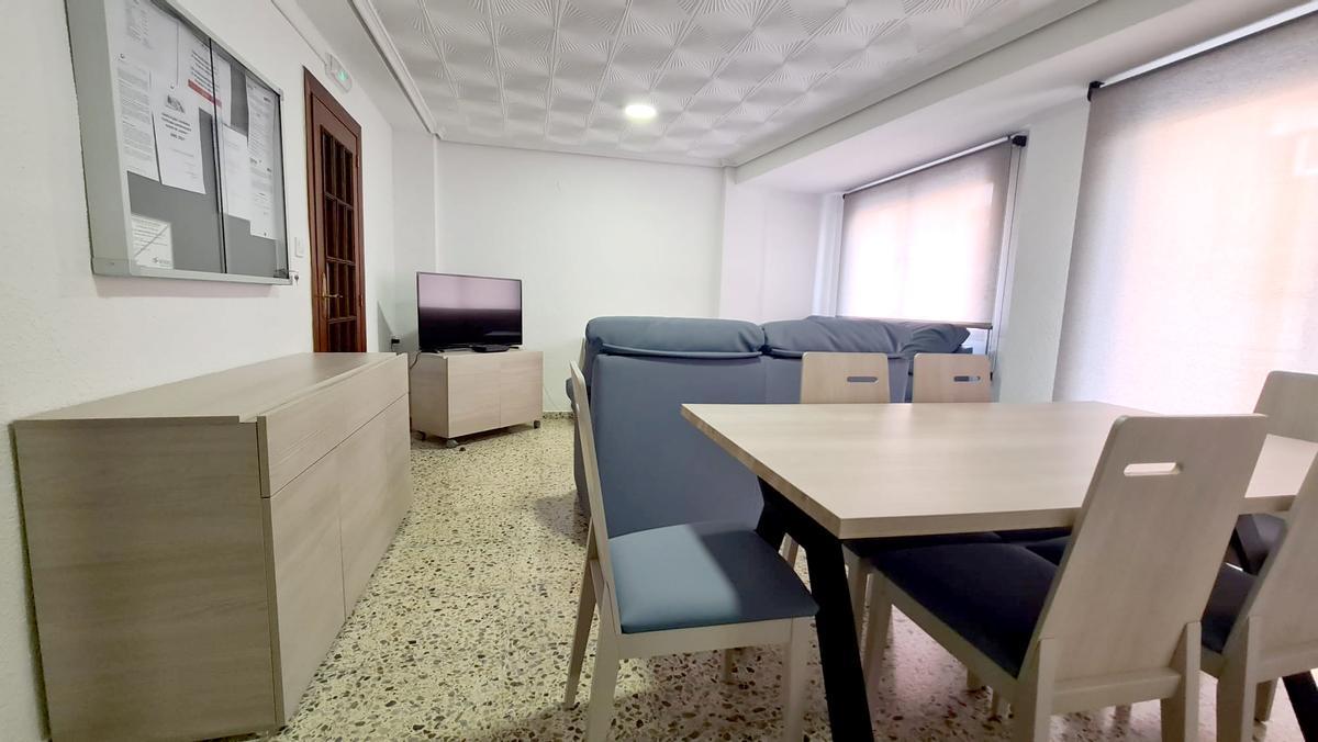 El comedor de una de las viviendas tuteladas de RVSM.