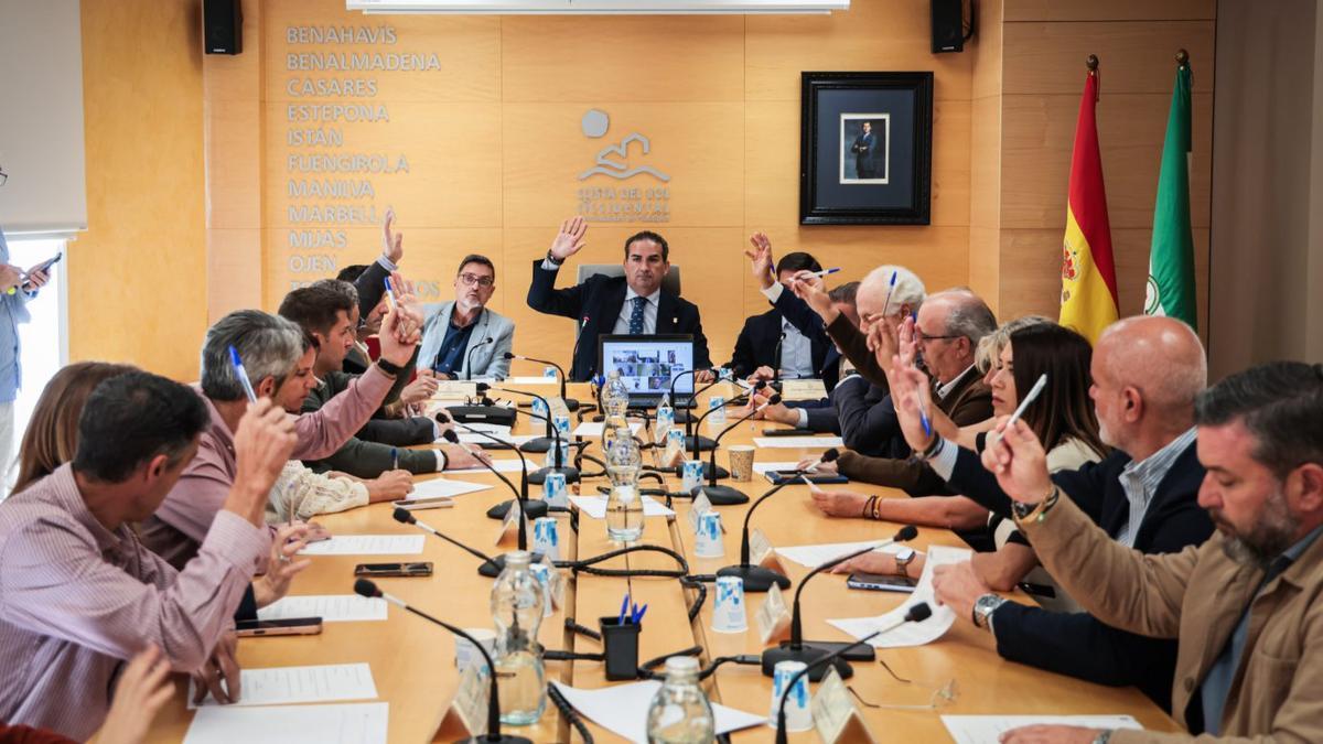 El pleno de la Mancomunidad de Municipios, en un momento de la asamblea
