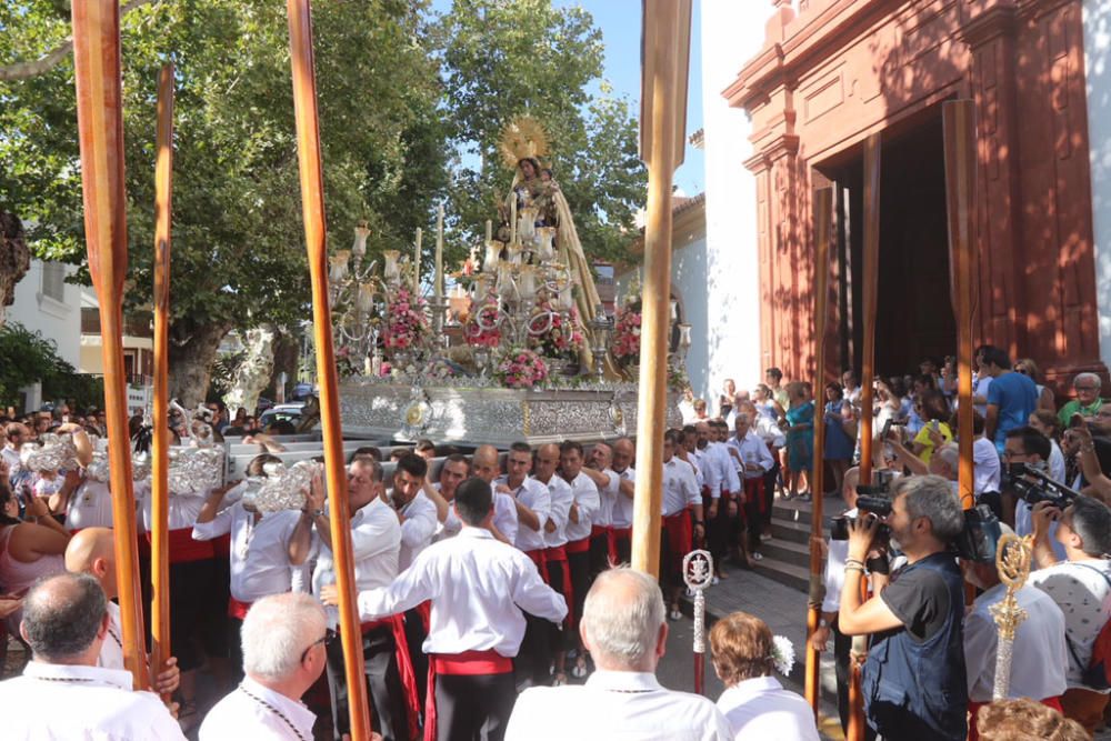 Las imágenes de la procesión de la Virgen del Carmen en el barrio de Pedregalejo.