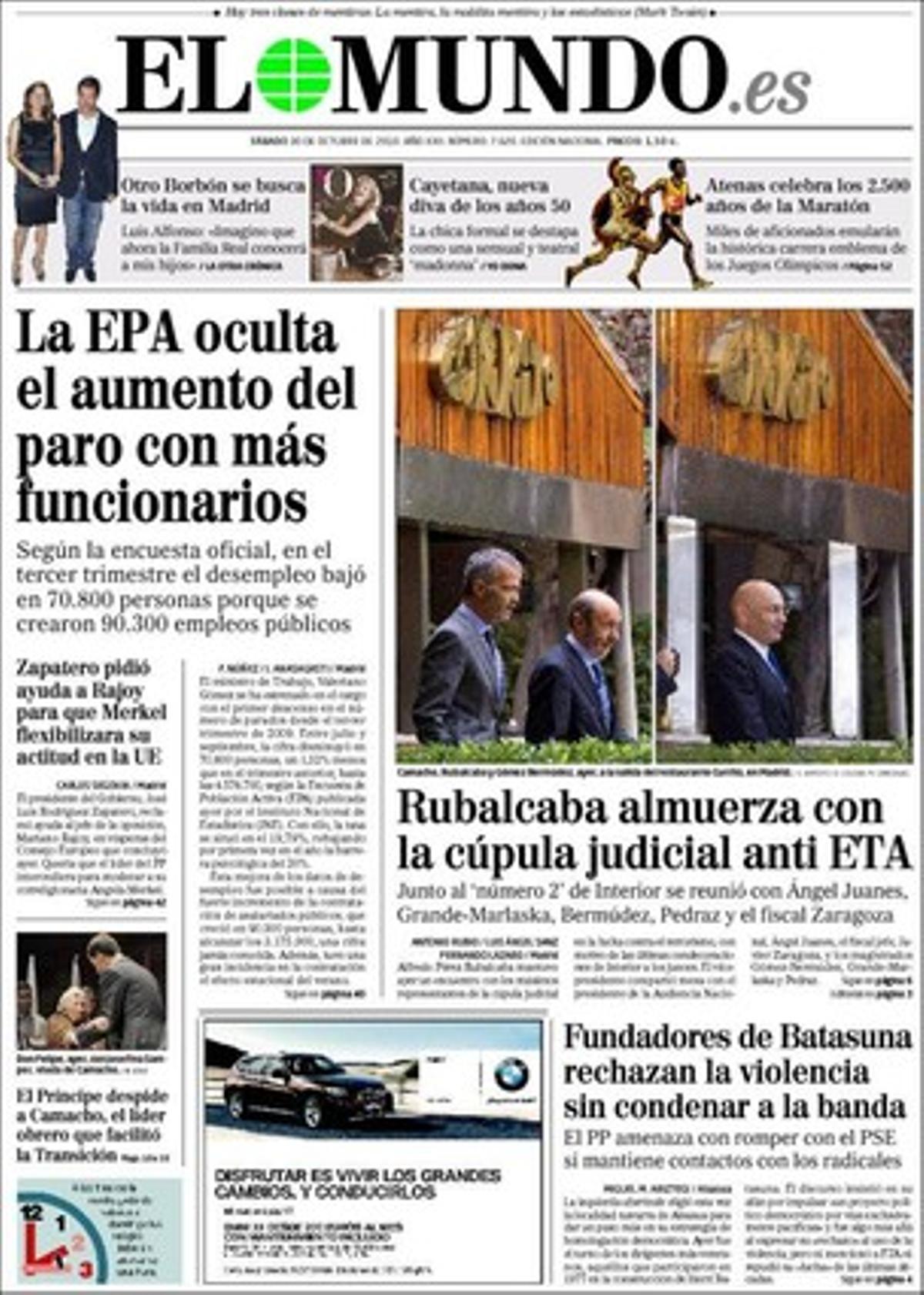 ’El Mundo’, 30/10/2010.