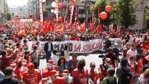 Manifestación del 1º de Mayo celebrada este domingo en Madrid. 