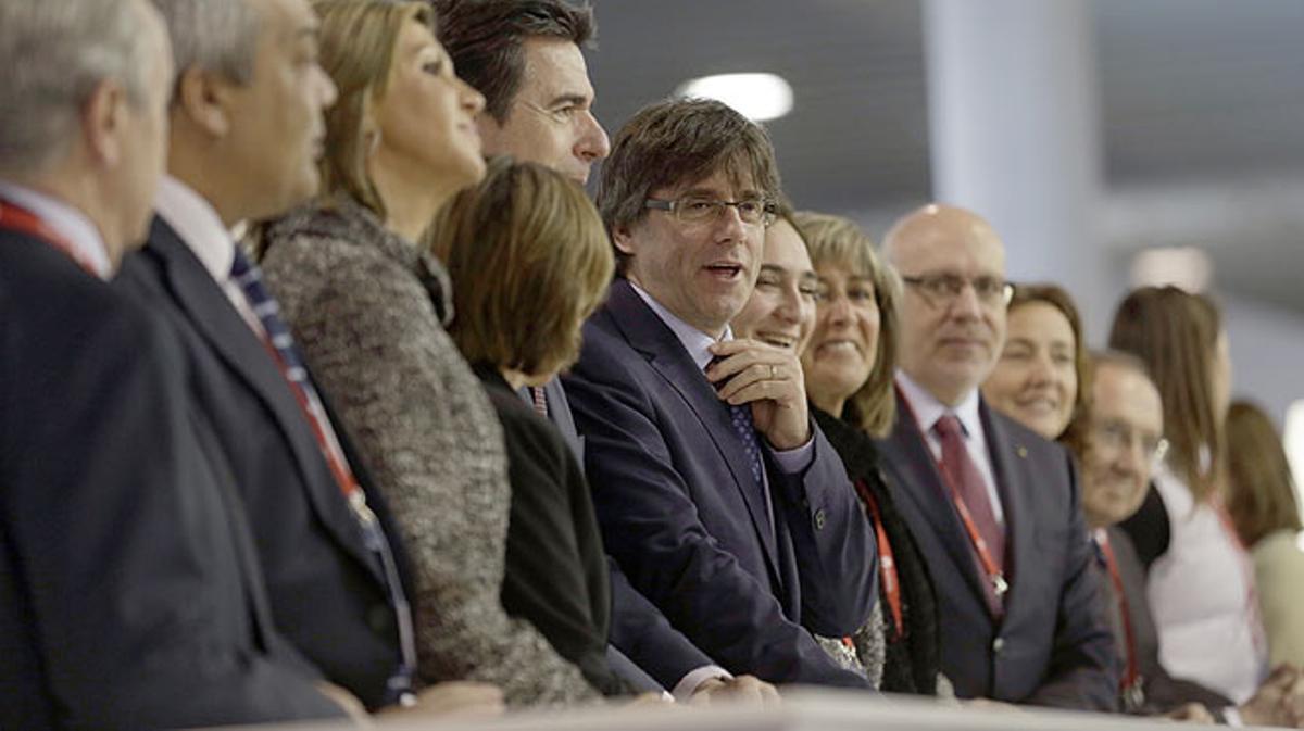 Passeig inaugural de les autoritats per la fira Mobile World Congress.