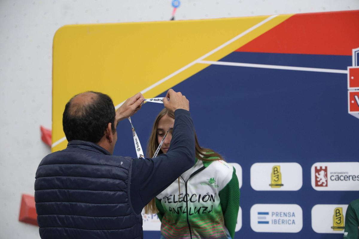 Galería | Podio primera jornada de la Copa de España de Escalada en Cáceres