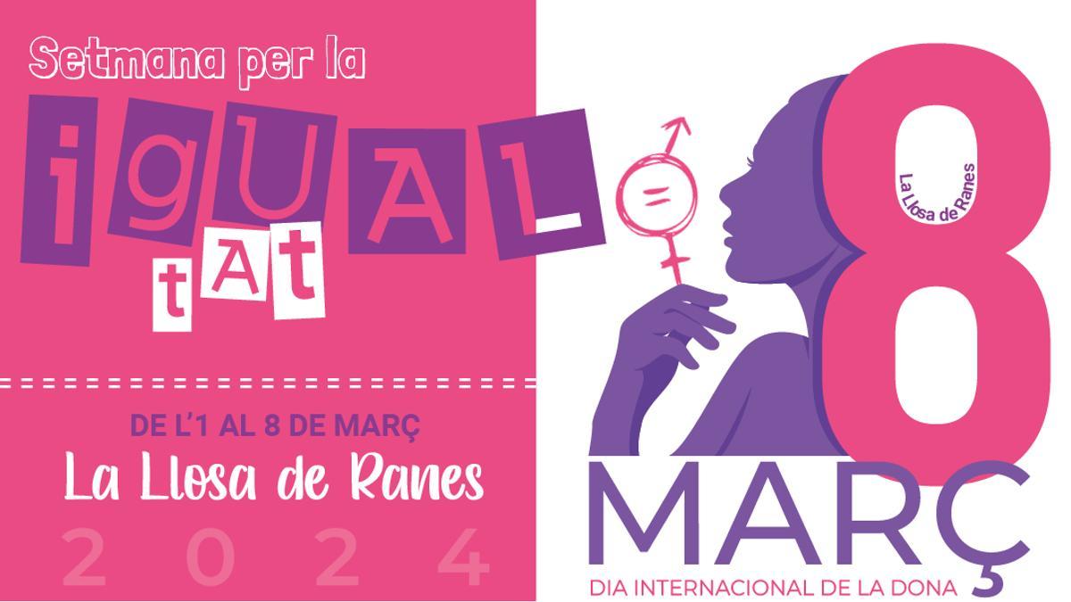 Cartel de la Setmana per la Igualtat de la Llosa de Ranes.