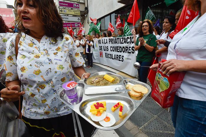 Huelga de trabajadores de los comedores escolares