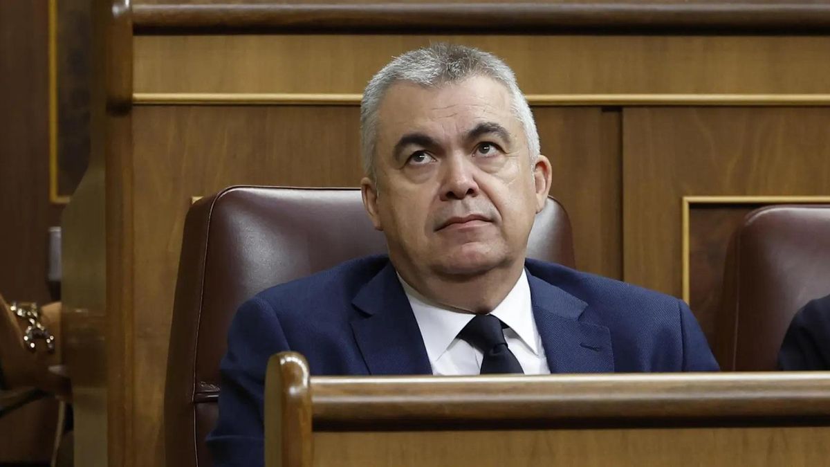 Imagen de archivo del exdiputado socialista Santos Cerdán durante una sesión de control al Gobierno en el Congreso de los Diputados.