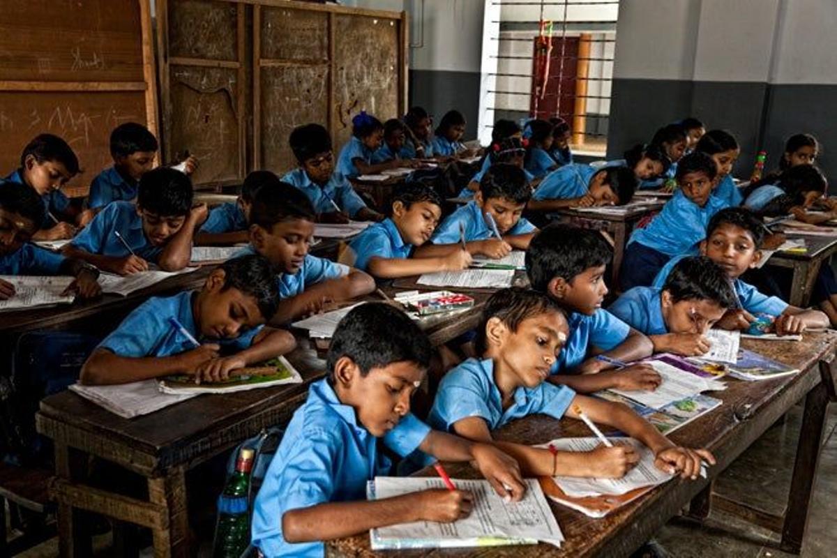 Niños en un colegio de Kerala.
