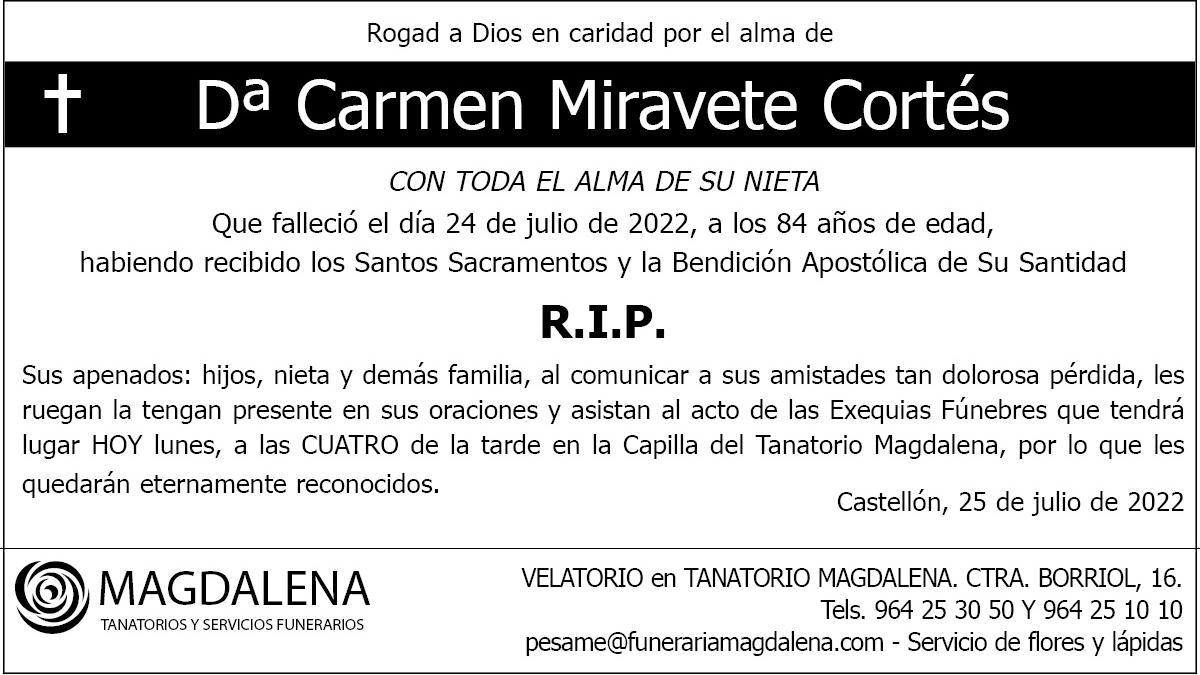 Dª Carmen Miravete Cortés