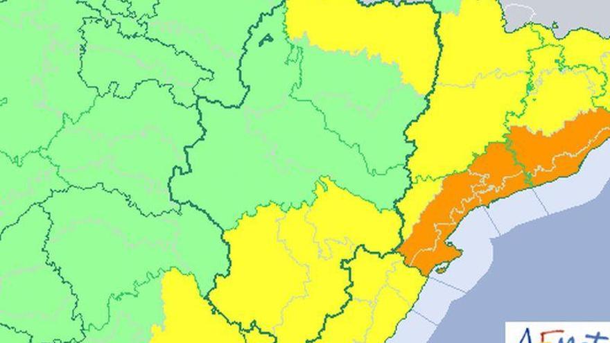 Alerta amarilla por lluvias y tormentas en el Pirineo y provincia de Teruel