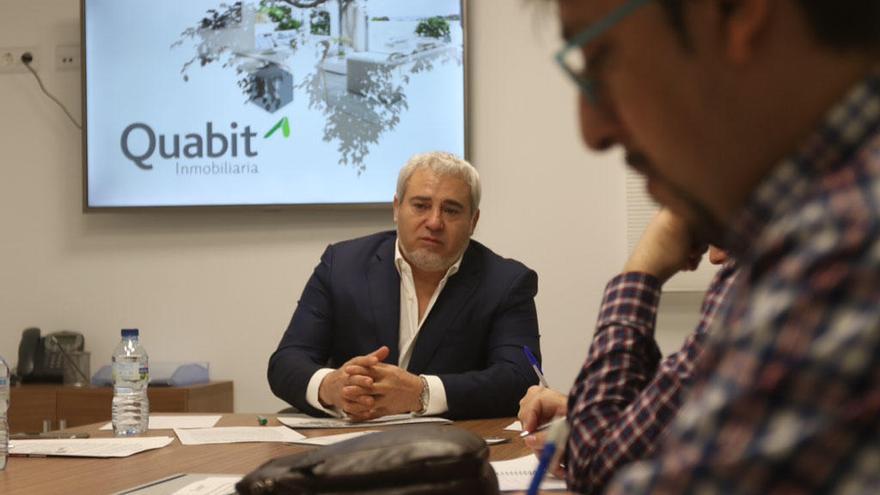 Félix Abánades, presidente de Quabit, durante su rueda de prensa.