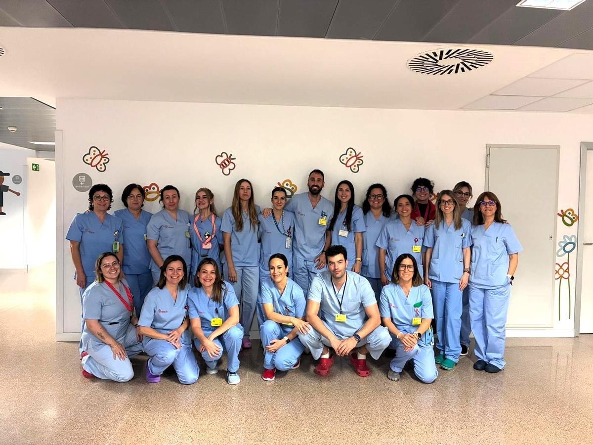 Profesionales de la Unidad Materno Infantil del Hospital Universitario del Vinalopó en Elche