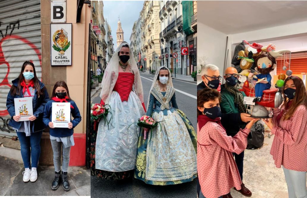 Actividad en la calle y en casa en el fin de semana de  "Prefallas"