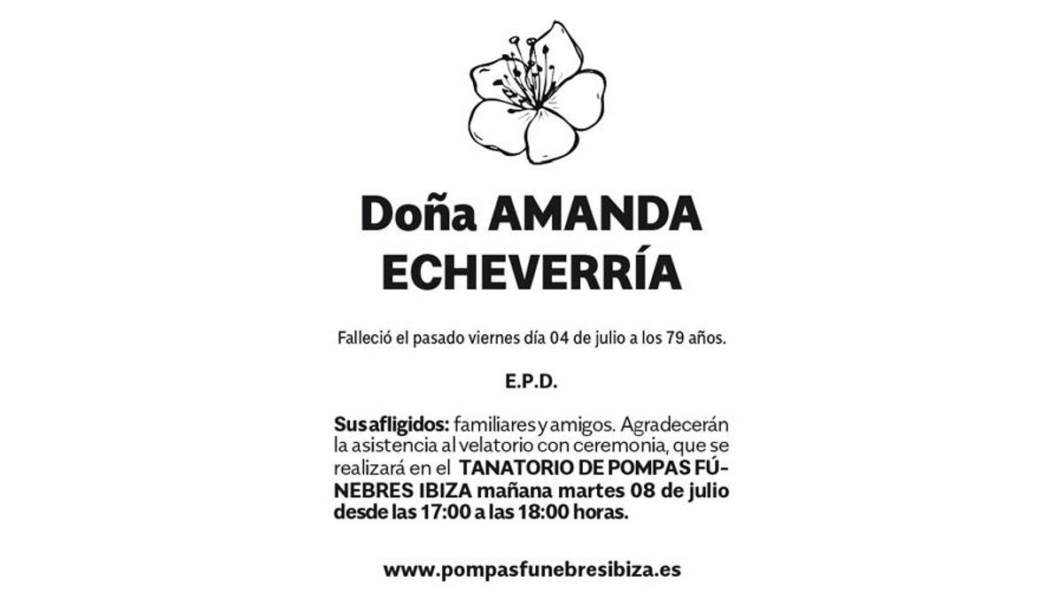 Esquela Amanda Echeverría