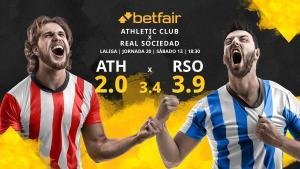 Athletic Club de Bilbao vs. Real Sociedad: horario, TV, estadísticas, clasificación y pronósticos