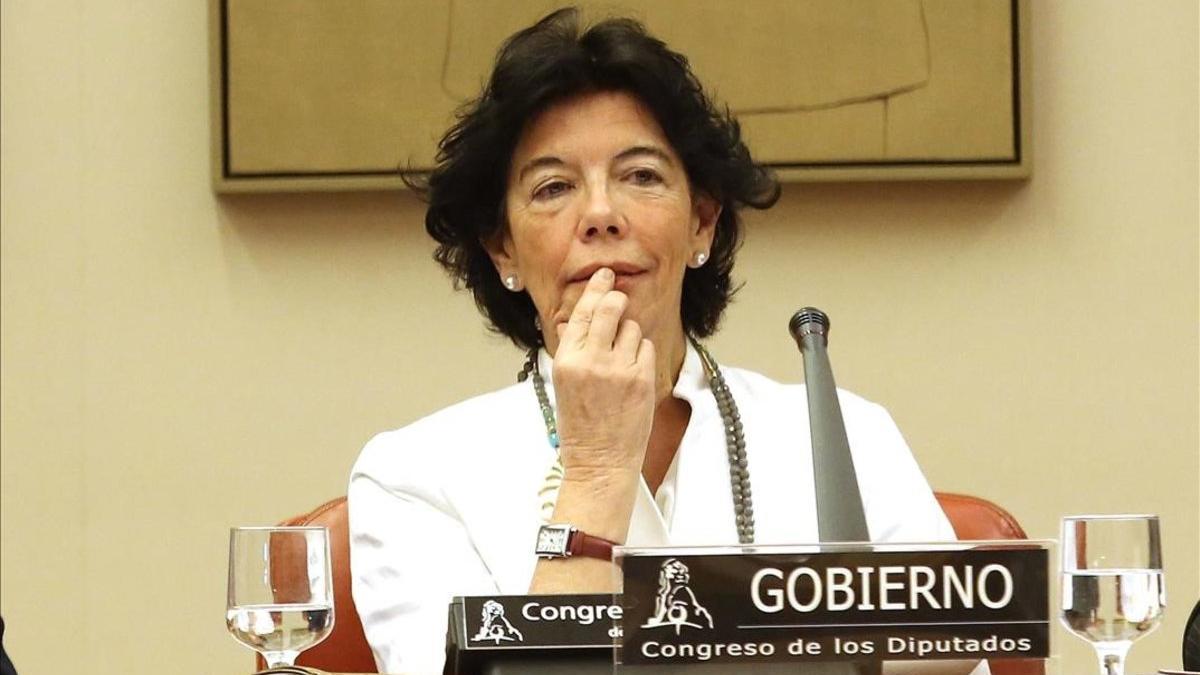 La ministra de Educación, Isabel Celaá