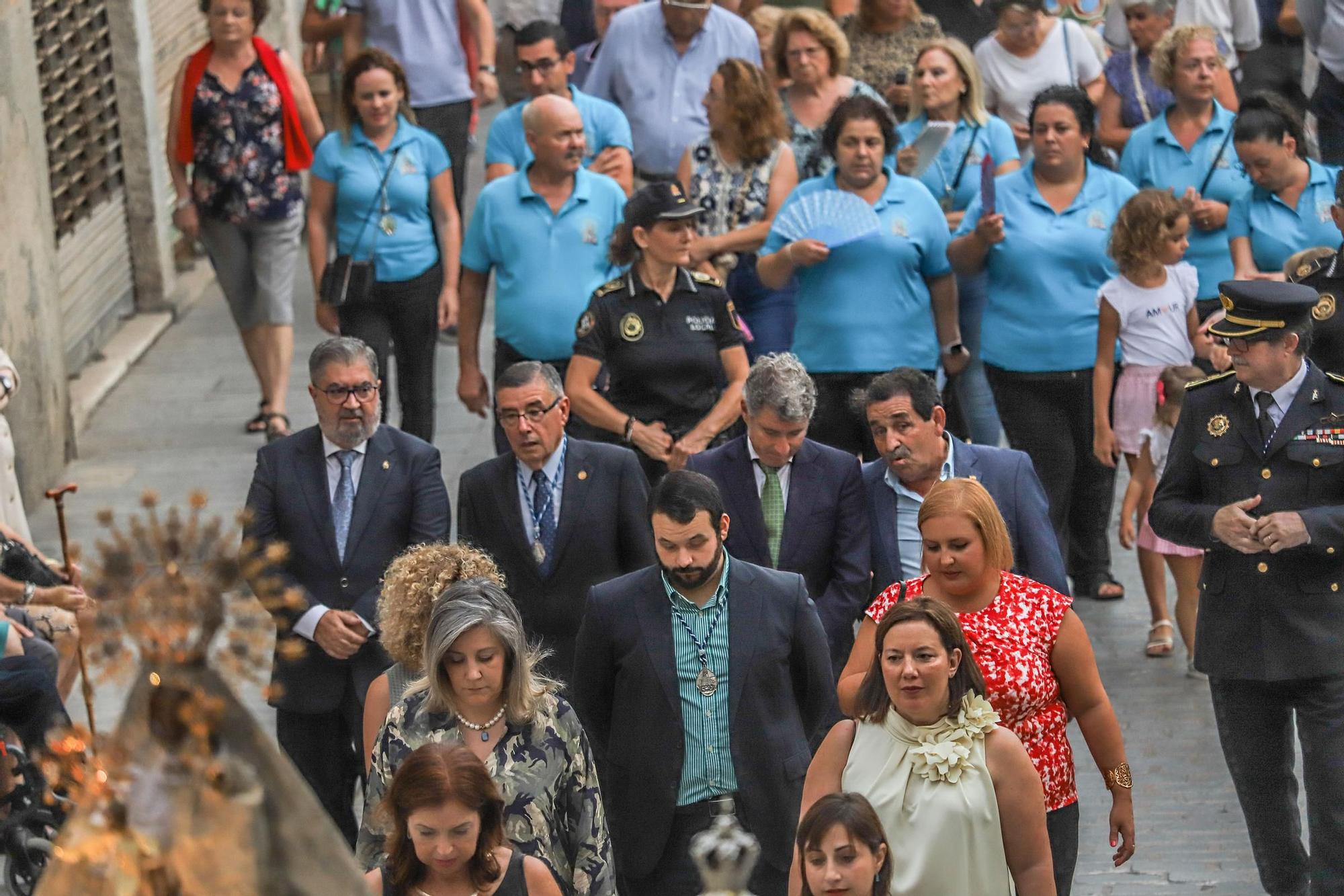 Romería de vuelta a la Virgen de Monserrate, desde la Catedral hasta su santuario en Orihuela.