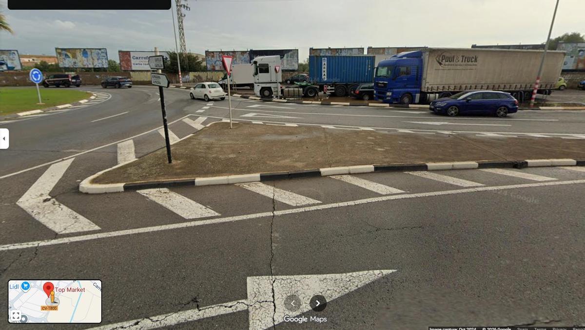 Una imagen de Google Maps del lugar en que ha sucedido el accidente.