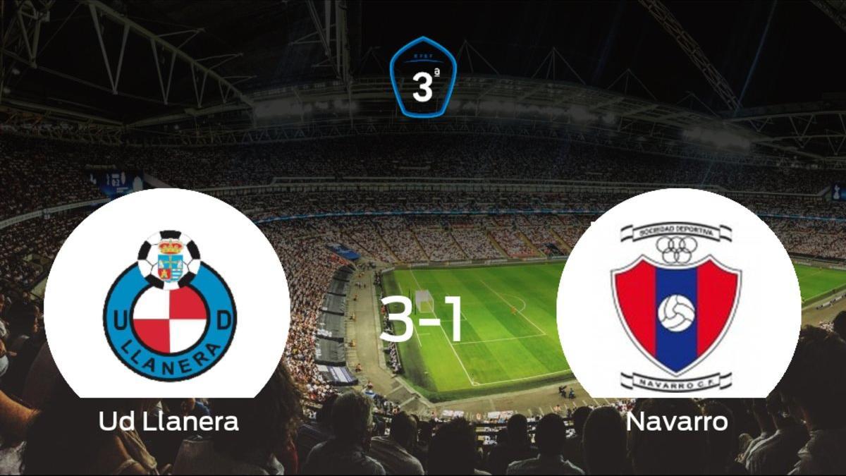 El Ud Llanera derrota 3-1 al Navarro en el Campo Pepe Quimarán