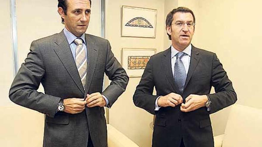 Bouzá, lider del PP en Baleares, y Núñez Feijóo.