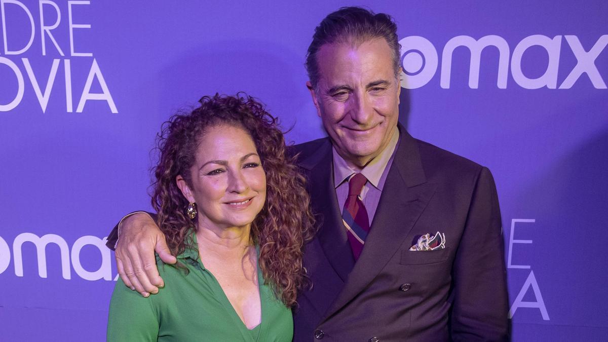 Andy García y Gloria Estefan, en la poresentación de la cinta 'El padre de la novia'..