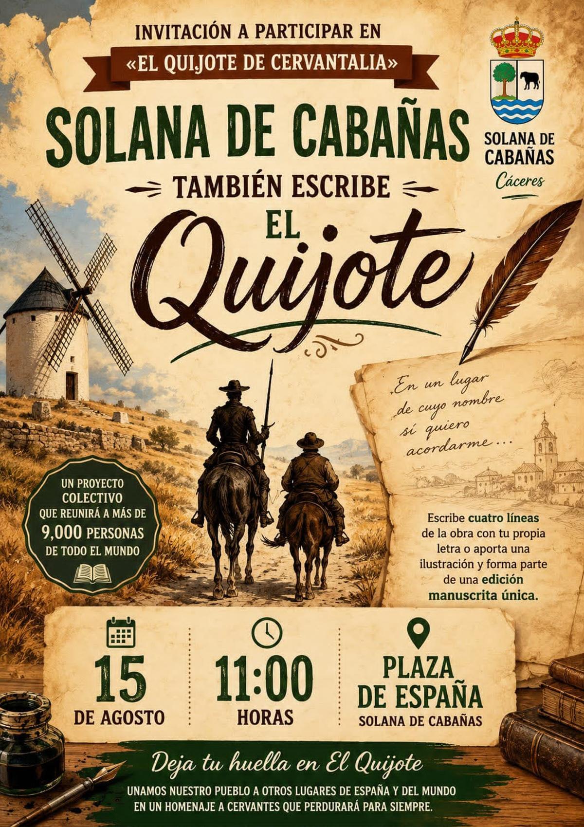 Cartel de la actividad 'El Quijote de Cervantalia'.