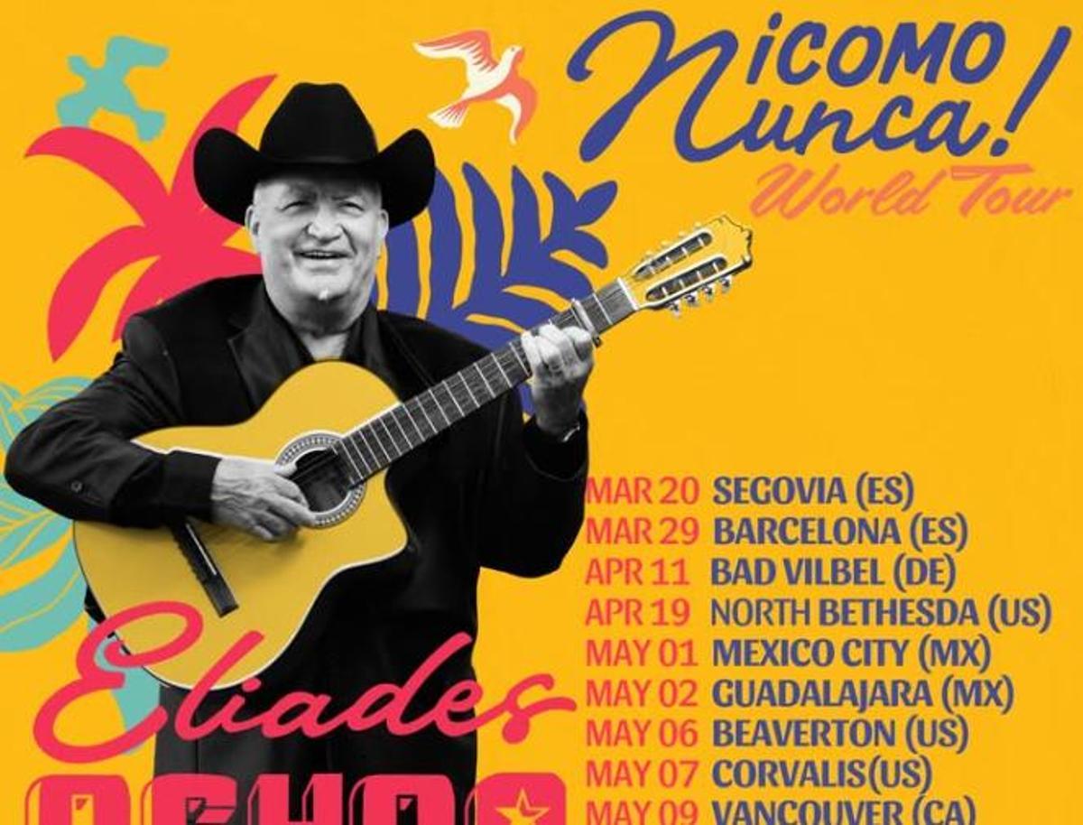 Cartel de la gira de Eliades Ochoa.