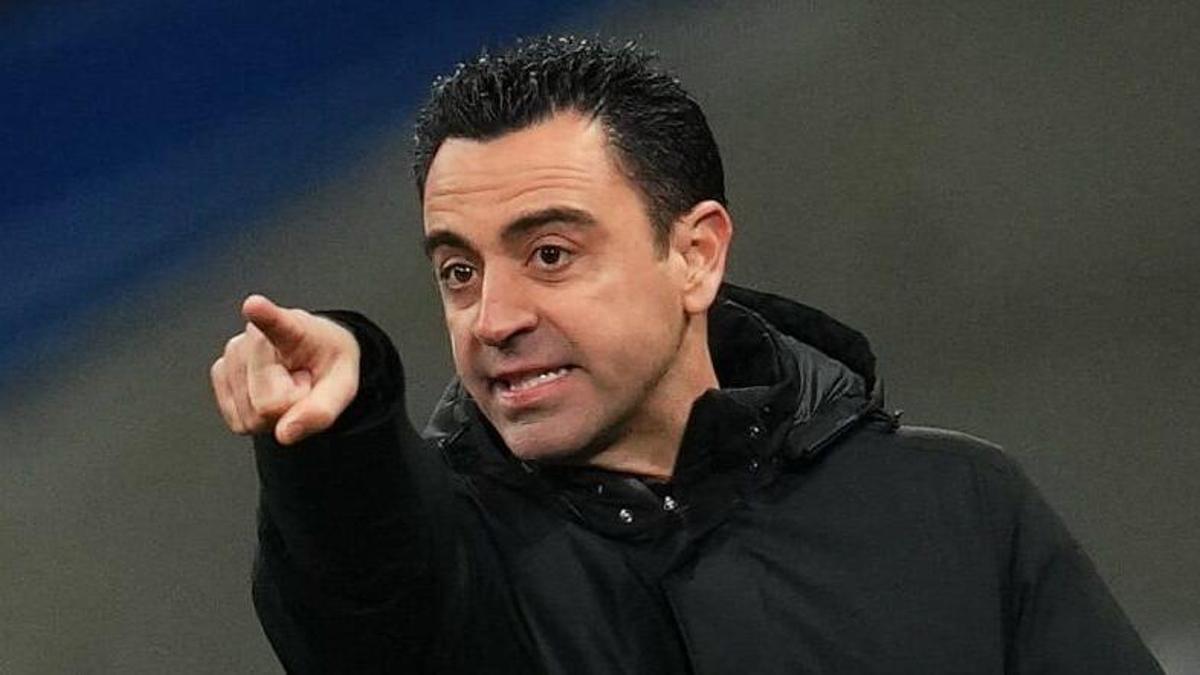 Xavi Hernández entrenando