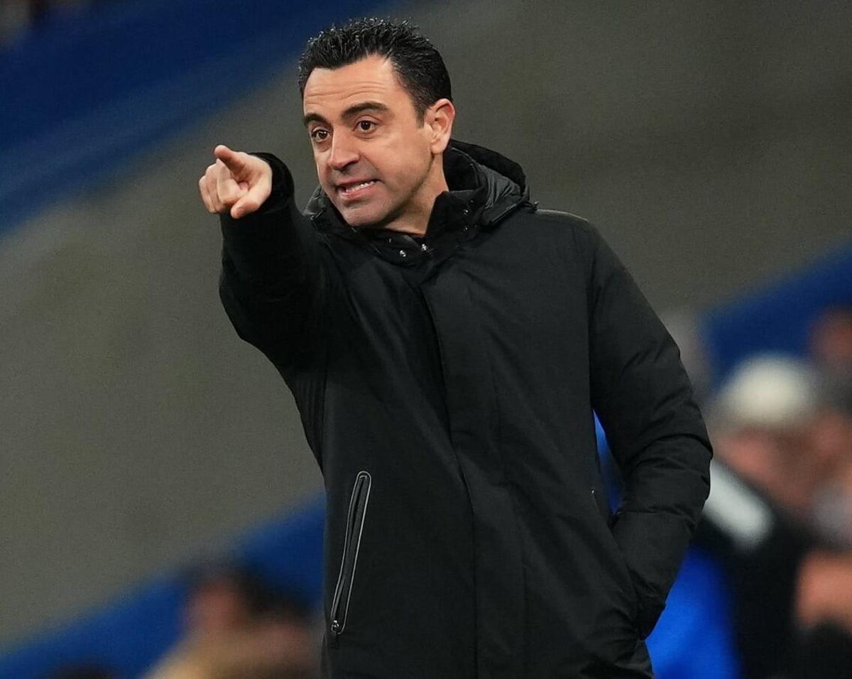 Xavi Hernández entrenando