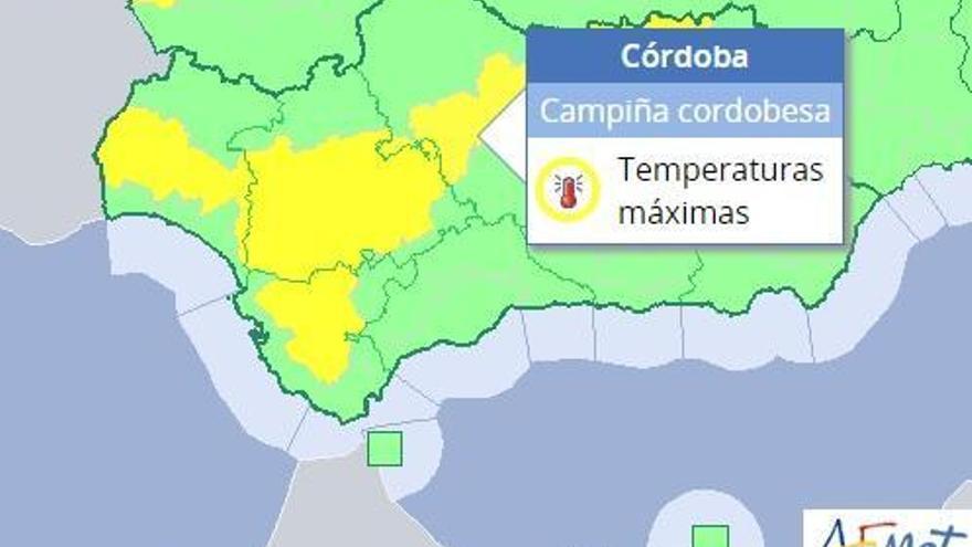 El tiempo en Córdoba: aviso amarillo hasta el sábado