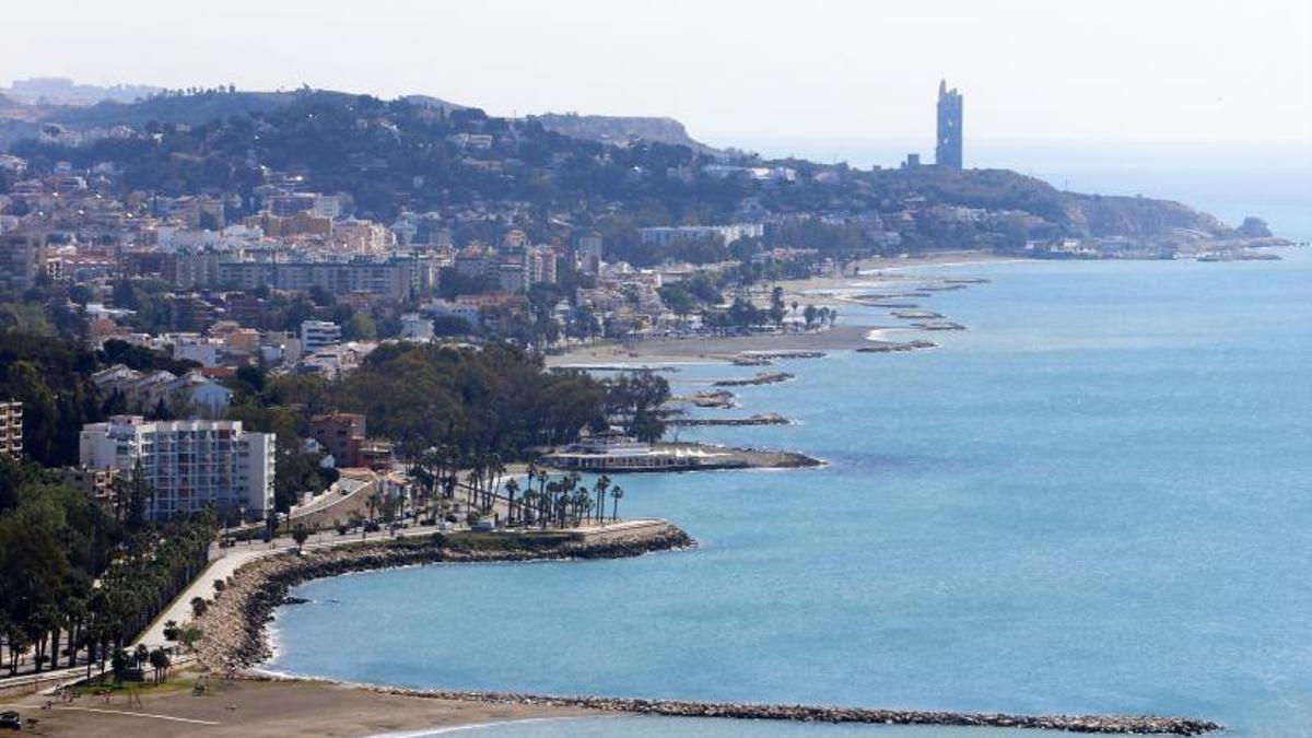 Panorámica de las playas de Pedregalejo y El Palo