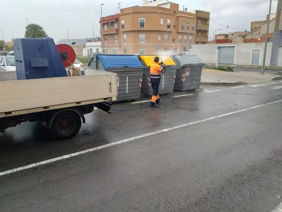 Desinfección de calles en Alicante