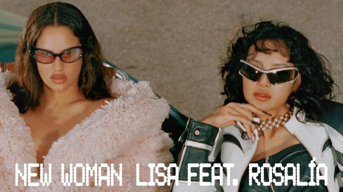 Rosalía y Lisa, de Blackpink, en la portada de su nueva canción