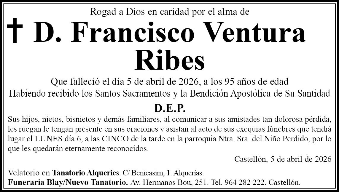 D. Francisco Ventura Ribes