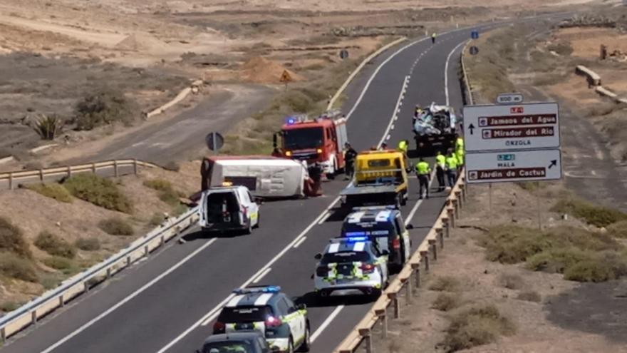 Dos muertos en un choque frontal en Lanzarote