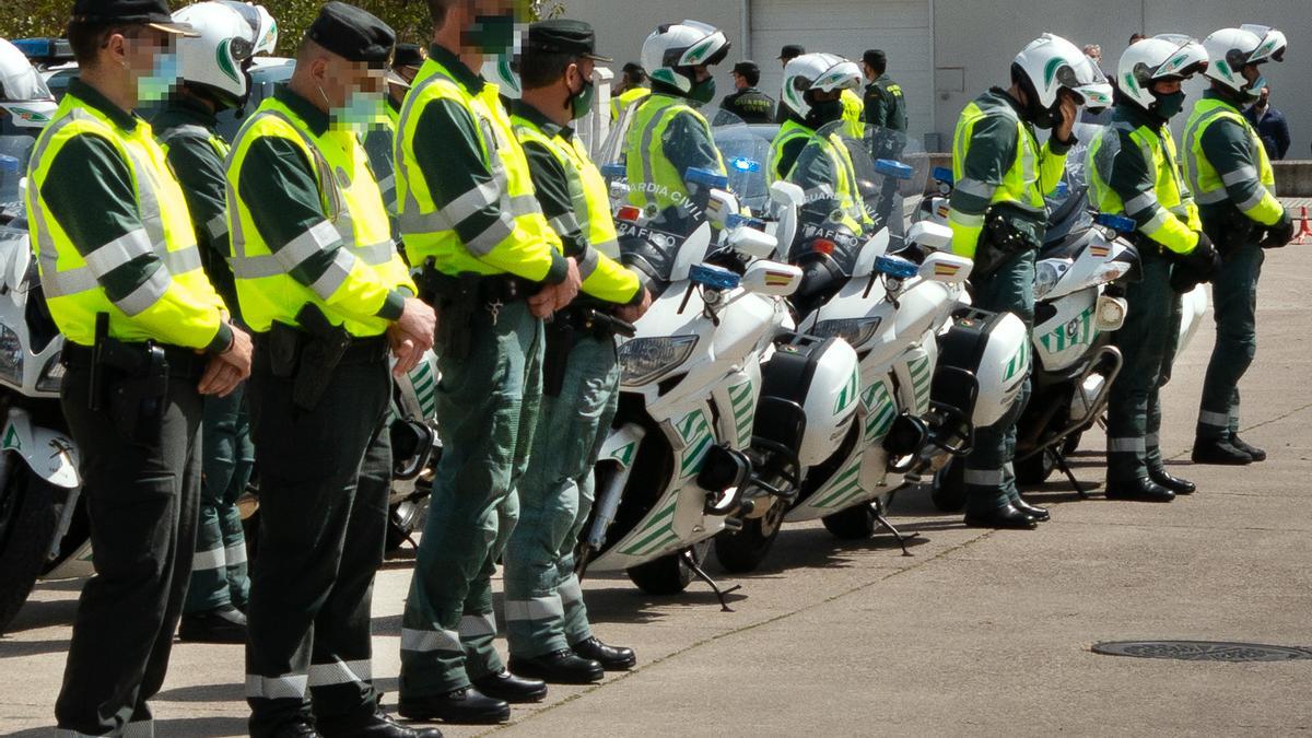 Homenaje de los compañeros del Guardia Civil muerto, Ricardo Sánchez, el pasado 3 de abril.