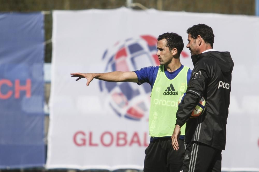 Entrenamiento del Real Oviedo en el Requexón