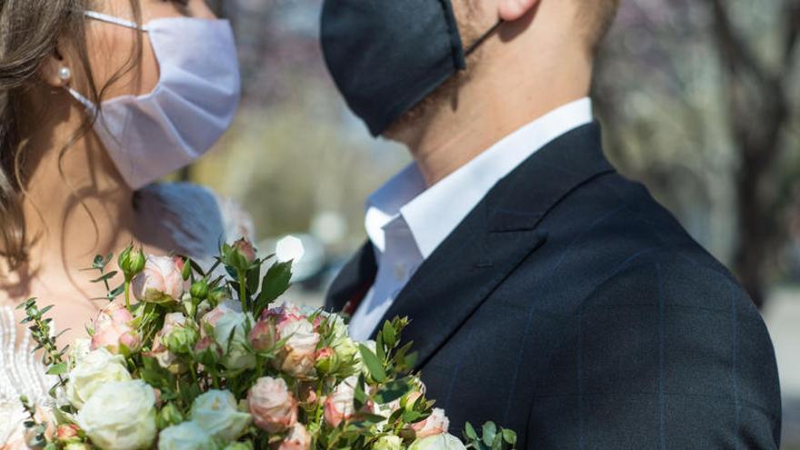 Una boda celebrada durante la pandemia.