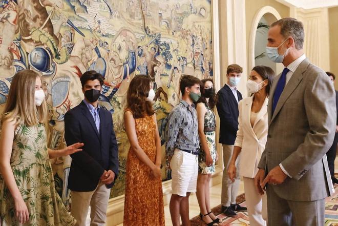 La princesa Leonor y los reyes Felipe VI y Letizia