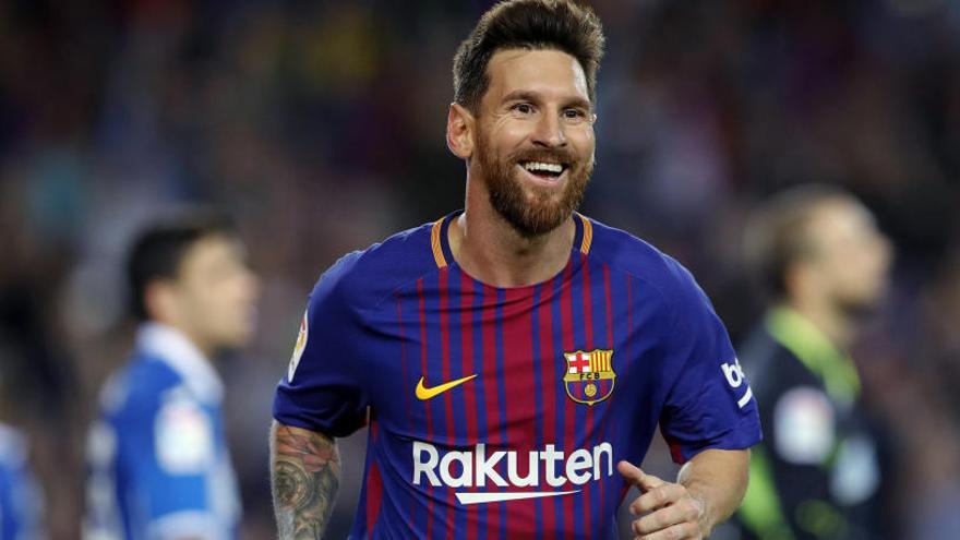 Messi, autor de tres gols davant l&#039;Espanyol