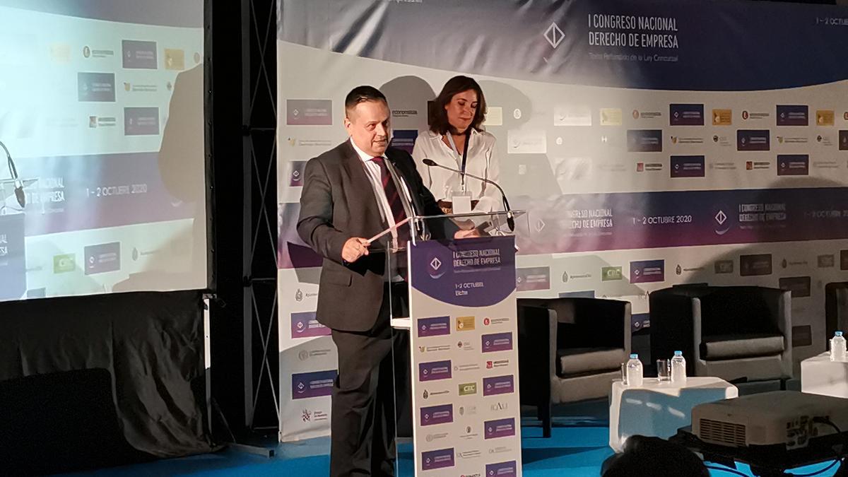 Paco Sánchez, director del CEU, en la inauguración del Congreso de Derecho de Empresa.