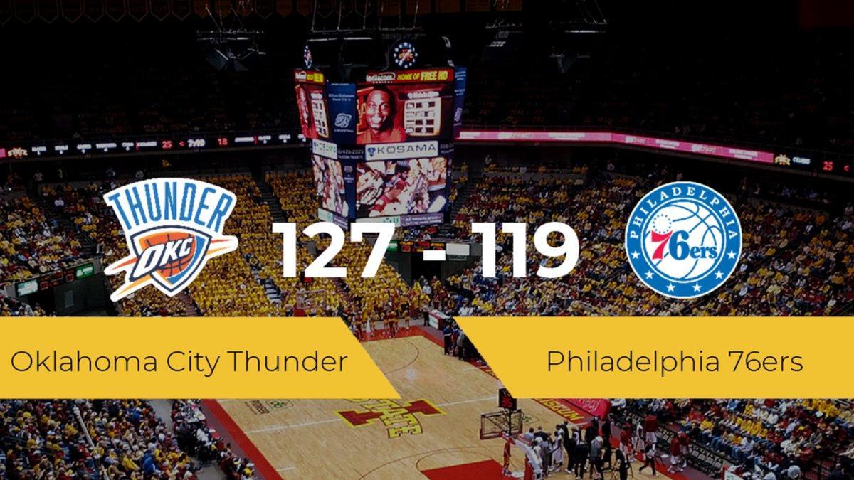 Oklahoma City Thunder gana a Philadelphia 76ers (127-119)