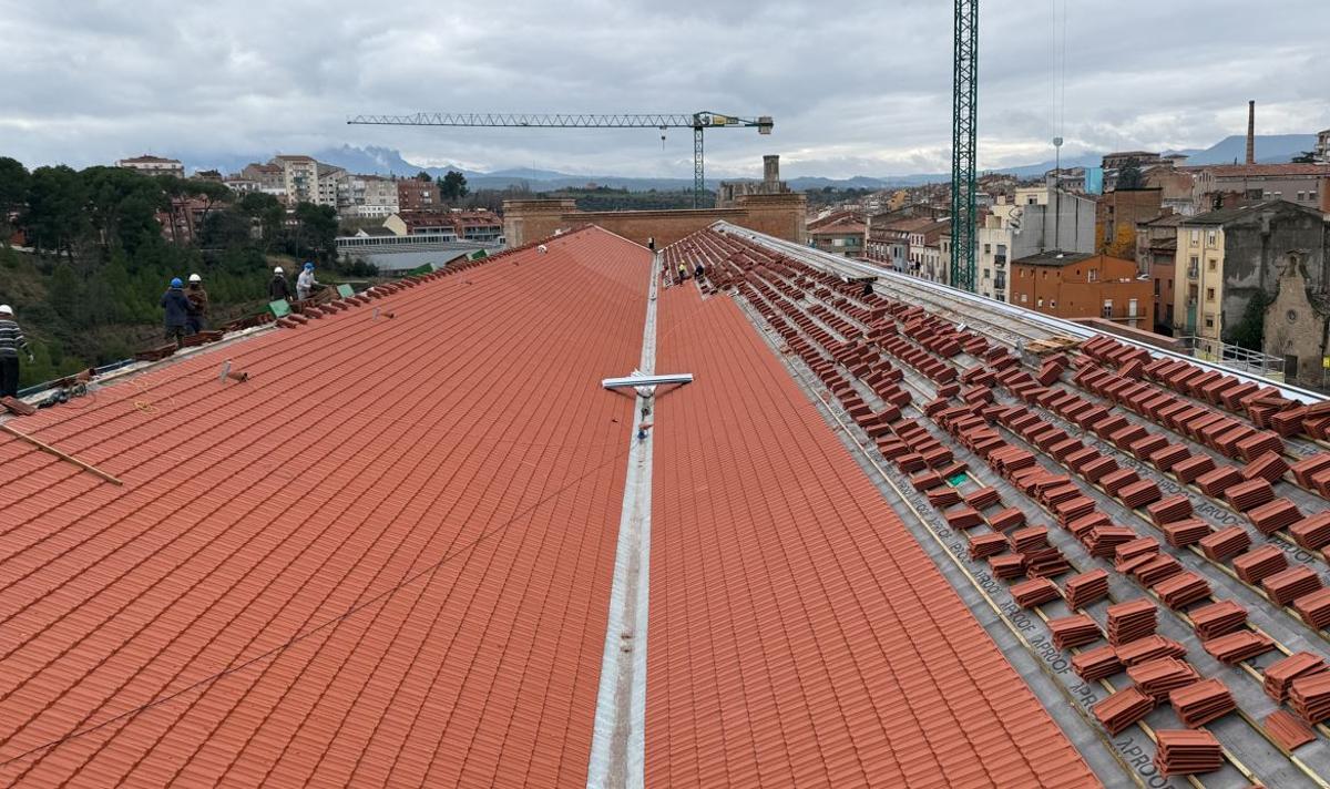 Aspecte actual de la teuñlada, amb tres de les quatre vessants ja fetes